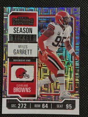 Myles Garrett 2023 Contenders Football Infinite Mojo Silver Refractor #25 Browns